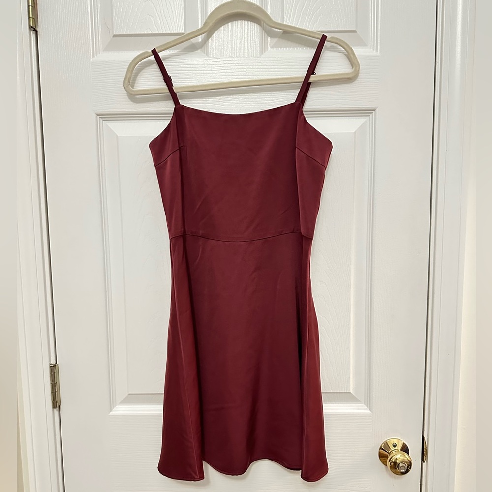 Studio 1@ burgundy sateen dress S